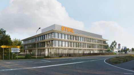 Stihl baut neues Vertriebsgebäude in Dieburg